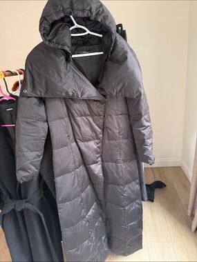 Long Quilted  Hooded Puffer winter Coat